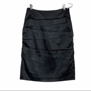 WHBM Black Layered Pencil Skirt